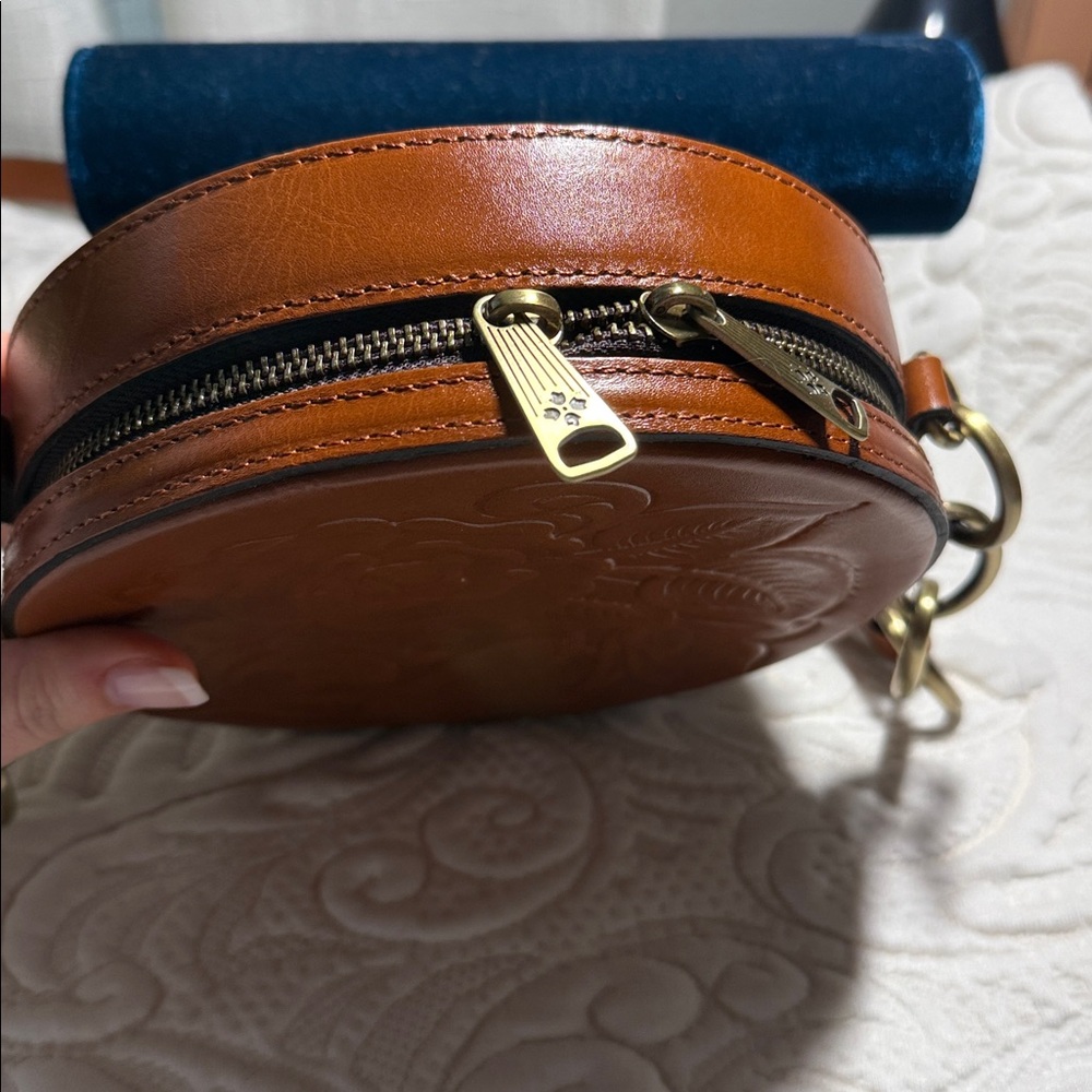 Patricia Nash Devonia Embossed Leather Round Bag - Picture 3 of 12